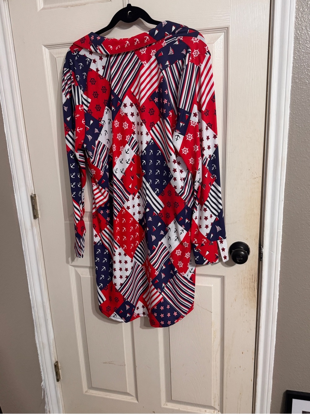Red White and Blue Women's Beach Cover Up